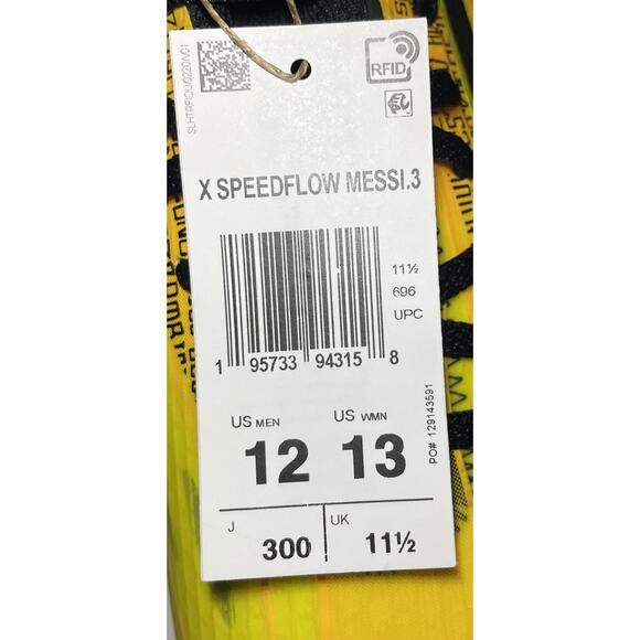 Adidas MLS Soccer Cleats X Speedflow Messi.3 FG GW7419 Black  Adidas MLS Soccer Cleats X Speedflow Messi.3 FG Black Yellow Mens Size 12 NEW